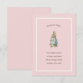 Peter Rabbit Roze Baby Boek Informatiekaartje (Voorkant / Achterkant)