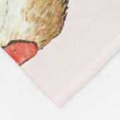 Peter Rabbit | Roze Baby Meisje 12 Maand Mijlpaal Fleece Deken (Hoek)