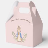 Peter Rabbit Roze Baby shower Bedankdoosjes (Achterkant)