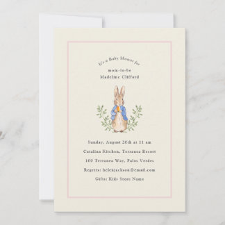 Peter Rabbit Roze  Baby shower Kaart