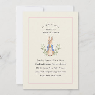 Peter Rabbit Roze  Baby shower Kaart