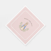 Peter Rabbit Roze  Baby shower Servet (Hoek)