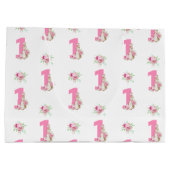 Peter Rabbit | Roze eerste verjaardag Groot Cadeauzakje (Achterkant)