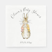 Peter Rabbit Roze & Geel Baby shower Servet (Voorkant)