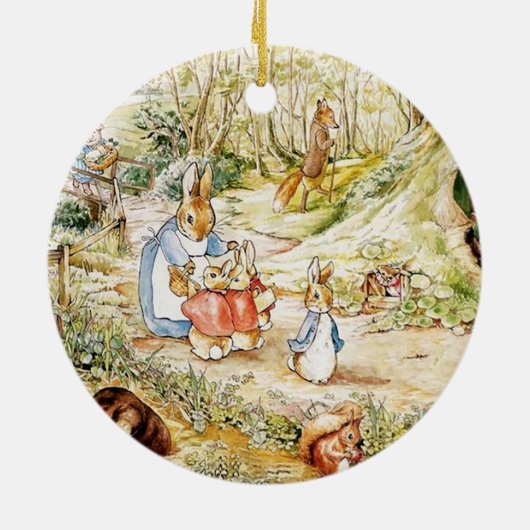 Peter Rabbit’s Neighbourhood by Beatrix Potter Keramisch Ornament (Achterkant)