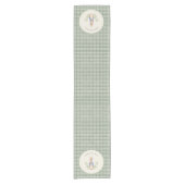 Peter Rabbit Sage Gingham Douche Tafelloper (Voorkant)