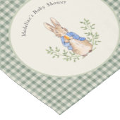 Peter Rabbit Sage Gingham Douche Tafelloper (Hoek)