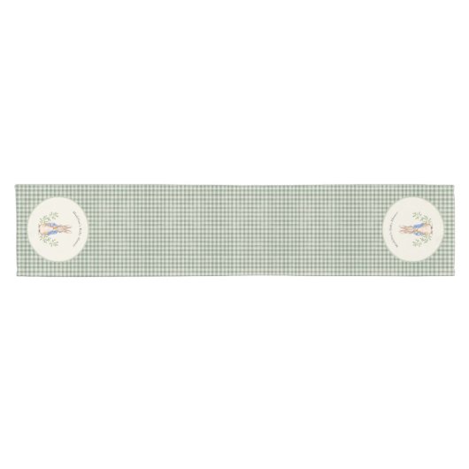 Peter Rabbit Sage Gingham Douche Tafelloper (Horizontaal)