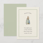 Peter Rabbit Sage Green Baby Boek Informatiekaartje (Voorkant / Achterkant)