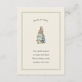 Peter Rabbit Sage Green  Baby Boek Informatiekaartje