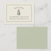 Peter Rabbit Sage Green  Baby Boek Informatiekaartje (Voorkant / Achterkant)