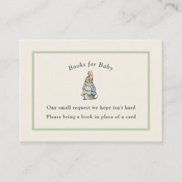 Peter Rabbit Sage Green  Baby Boek Informatiekaartje
