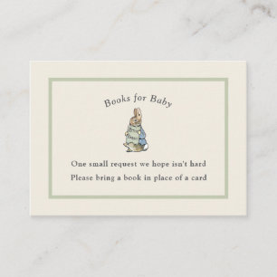 Peter Rabbit Sage Green  Baby Boek Informatiekaartje