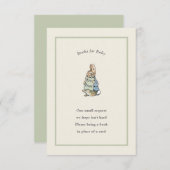 Peter Rabbit Sage Green  Baby Boek Informatiekaartje (Voorkant / Achterkant)