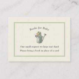 Peter Rabbit Sage Green  Baby Boek Informatiekaartje