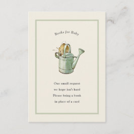 Peter Rabbit Sage Green  Baby Boek Informatiekaartje