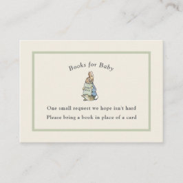 Peter Rabbit Sage Green  Baby Boek Informatiekaartje