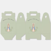 Peter Rabbit Sage Green Baby shower Bedankdoosjes (Ongevouwen)