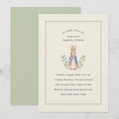 Peter Rabbit Sage Green Baby shower Kaart (Voorkant / Achterkant)