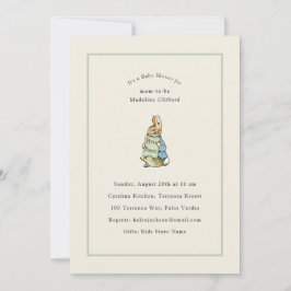 Peter Rabbit Sage Green  Baby shower Kaart
