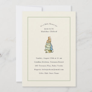Peter Rabbit Sage Green  Baby shower Kaart