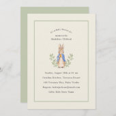 Peter Rabbit Sage Green Baby shower Kaart (Voorkant / Achterkant)