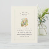 Peter Rabbit Sage Green  Baby shower Kaart (Staand voorkant)