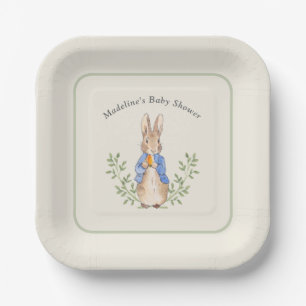 Peter Rabbit Sage Green  Baby shower Papieren Bordje