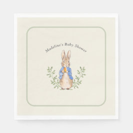 Peter Rabbit Sage Green  Baby shower Servet