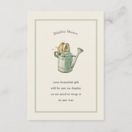 Peter Rabbit Sage Green  Display Douche Informatiekaartje