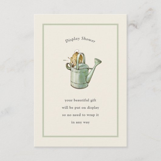 Peter Rabbit Sage Green  Display Douche Informatiekaartje (Voorkant)