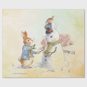 Peter Rabbit (sneeuwman) Cadeaupapier