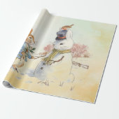 Peter Rabbit (sneeuwman) Cadeaupapier (Uitgerold)
