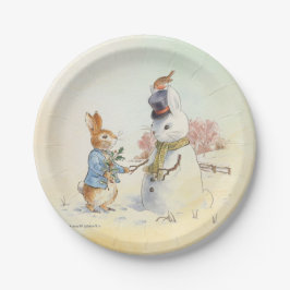 Peter Rabbit (sneeuwman) Papieren Bordje