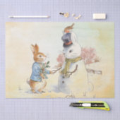 Peter Rabbit (sneeuwman) Weefselpapier Tissuepapier (Craft)
