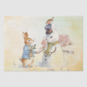 Peter Rabbit (sneeuwman) Weefselpapier Tissuepapier (Voorkant)