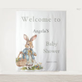 Peter Rabbit Sweet Bunny Girl Baby shower Wandkleed (Voorkant)