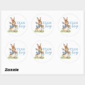 Peter Rabbit Team Boy Gender Reveal Ronde Sticker (Vel)