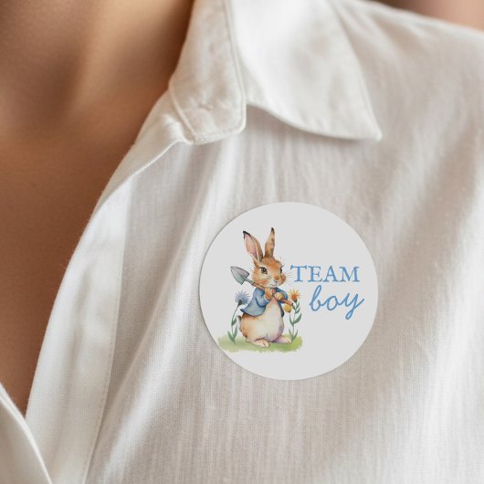 Peter Rabbit Team Boy Gender Reveal Ronde Sticker