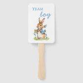 Peter Rabbit Team Girl or Team Boy Baby Reveal Handwaaier (Achterkant)