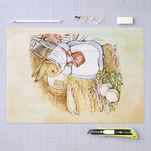 Peter Rabbit (turnip) Weefselpapier Tissuepapier (Craft)