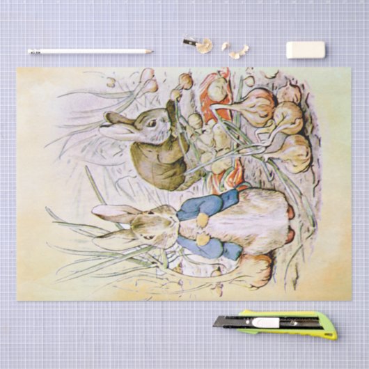 Peter Rabbit (uien) Weefselpapier Tissuepapier (Craft)