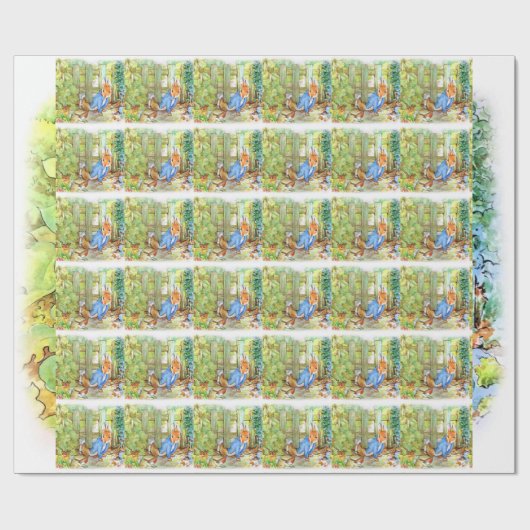 Peter Rabbit under Garden Fence Cadeaupapier (Vlak)