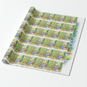Peter Rabbit under Garden Fence Cadeaupapier (Uitgerold)