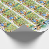 Peter Rabbit under Garden Fence Cadeaupapier (Hoek)