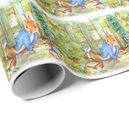 Peter Rabbit under Garden Fence Cadeaupapier (Rol Hoek)