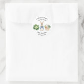Peter Rabbit Veggie Basket Baby shower Favoriet Ronde Sticker (Tas)