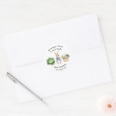 Peter Rabbit Veggie Basket Baby shower Favoriet Ronde Sticker (Envelop)