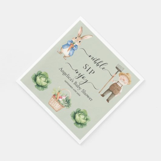 Peter Rabbit Veggies Mr. McGreggor Tuinfeest Servet (Hoek)