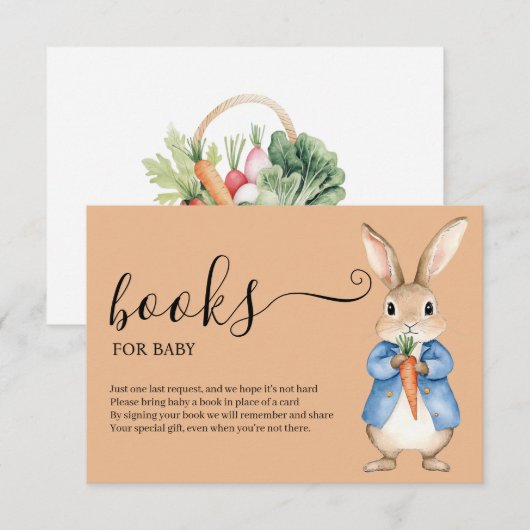 PETER RABBIT VEGIE MAND BOEKEN VOOR BABY INFORMATIEKAARTJE (Voorkant / Achterkant)